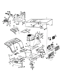 Hood, Fender & Dash parts for Tradesman Lawn Tractor 132-678G118 / 1992 from AppliancePartsPros.com