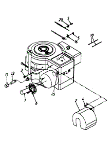 Engine, External parts for Tradesman Lawn Tractor 133M603G118 / 1993 from AppliancePartsPros.com