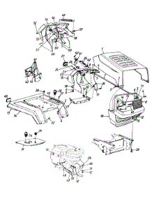 Hood & Fender Assembly parts for Tradesman Garden Tractor 145S820H118 / 1995 from AppliancePartsPros.com