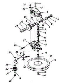 Transmission Assembly parts for Turf Power Self-Propelled Walk-Behind Mower 125-488Q095 / 1995 from AppliancePartsPros.com