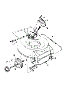 Wheel Chart / Axle Assembly, Front parts for Turf Power Self-Propelled Walk-Behind Mower 125-488Q095 / 1995 from AppliancePartsPros.com