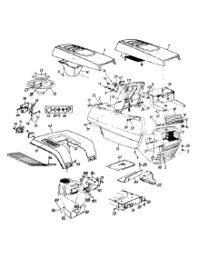Hood, Fender & Dash - Style 6 - Model 600 Series parts for Turf Power Lawn Tractor 132-666G095 / 1992 from AppliancePartsPros.com