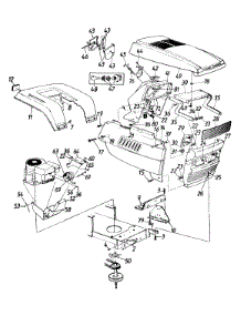 Hood Style 9 parts for Turf Power Lawn Tractor 133Z699G019 / 1993 from AppliancePartsPros.com