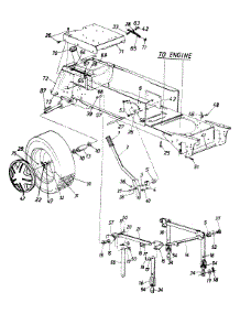 Lift Handle & Hanger Assembly / Wheels, Rear / Fuel Tank / Hitch Plate parts for Turf Power Garden Tractor 143Y839H019 / 1993 from AppliancePartsPros.com