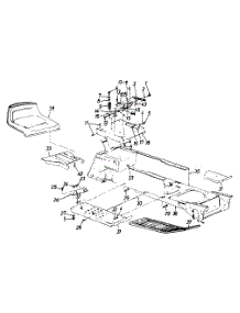 Seat / Frame parts for Turf Power Garden Tractor 143Y839H019 / 1993 from AppliancePartsPros.com