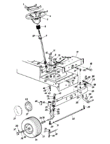 Steering Assembly / Wheels, Front / Axle, Front parts for Turf Power Lawn Tractor 133Y679H019 / 1993 from AppliancePartsPros.com