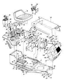 Hood Style 1 parts for Turf Pro Lawn Tractor 133B451E196 / 1993 from AppliancePartsPros.com