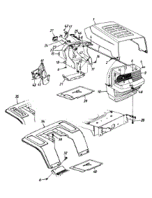 Hood Style 0 parts for Turf Pro Lawn Tractor 136E660F009 / 1996 from AppliancePartsPros.com