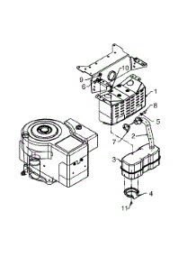 Muffler (Single Cylinder) parts for Turf Pro Lawn Tractor 13AH661F196 / 1998 from AppliancePartsPros.com