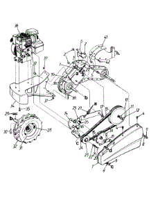 Rear Tine Tiller - Lower Assembly parts for Turf Pro Tiller 215-420-009 / 1995 from AppliancePartsPros.com