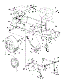 Deck Lift & Hanger Assembly / Wheels, Rear / Fuel Tank parts for Turf Pro Garden Tractor 143P849H009 / 1993 from AppliancePartsPros.com