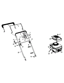 Engine And Handle Assembly parts for White Outdoor Mulching Mower 116-702E190 / 1996 from AppliancePartsPros.com