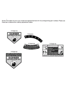Safety & Decorative Lables parts for White Outdoor Self-Propelled Mower 12A-995C790 / 2005 from AppliancePartsPros.com