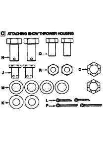 Group C-Attaching Snow Thrower Housing parts for White Outdoor Attachment 190-621-000 / 1998 from AppliancePartsPros.com