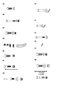Hardware Pack parts for White Outdoor Attachment 190-624-000 / 1998 from AppliancePartsPros.com