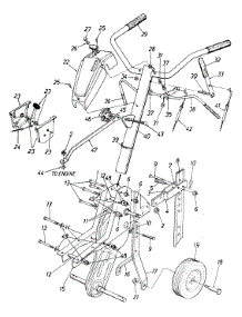Longhorn Handle Ass'y & Frame parts for White Outdoor Tiller 212-390-190 / 1992 from AppliancePartsPros.com
