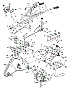 Handles & Rear Frame parts for White Outdoor Chore Performer 215-418-190 / 1985 from AppliancePartsPros.com