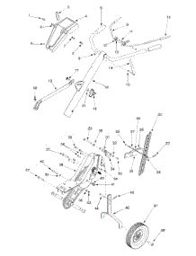 Handle & Wheels parts for White Outdoor Tiller 21A-393D790 / 2006 from AppliancePartsPros.com