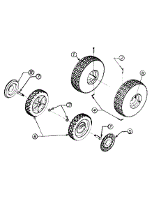 Wheel Assembly parts for White Outdoor Chore Performer 245-315B190 / 1995 from AppliancePartsPros.com