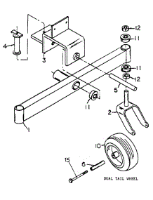 Dual Tail Wheel Assembly parts for White Outdoor Front-Mount Mower 131-002-190 / 1991 from AppliancePartsPros.com