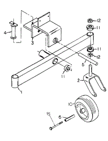 Dual Tail Wheel Assembly parts for White Outdoor Front-Mount Mower 132-002-190 / 1992 from AppliancePartsPros.com