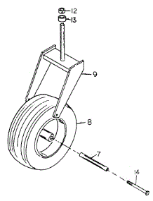 Single Tail Wheel parts for White Outdoor Front-Mount Mower 132-002-190 / 1992 from AppliancePartsPros.com