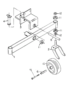 Dual Tail Wheel Assembly parts for White Outdoor Front-Mount Mower 133-002-190 / 1993 from AppliancePartsPros.com