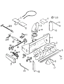 Snow Blower Without Chute Lock parts for White Outdoor Front-Mount Mower 137-002-190 / 1988 from AppliancePartsPros.com