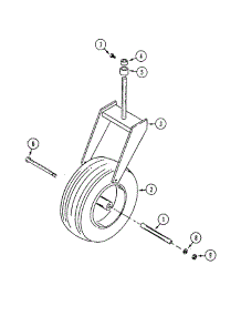Single Tail Wheel parts for White Outdoor Front-Mount Mower 135-006-190 / 1995 from AppliancePartsPros.com