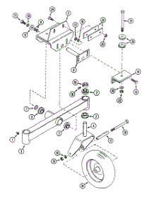Dual Tail Wheel parts for White Outdoor Front-Mount Mower 136-008-190 / 1996 from AppliancePartsPros.com