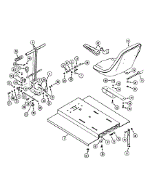 Seat Lid And Steering parts for White Outdoor Front-Mount Mower 136-008-190 / 1996 from AppliancePartsPros.com