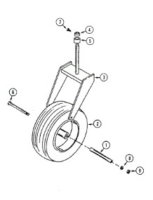Single Tail Wheel parts for White Outdoor Front-Mount Mower 136-008-190 / 1996 from AppliancePartsPros.com