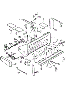 Snow Blower Assembly With Chute Lock parts for White Outdoor Front-Mount Mower 137-003-190 / 1987 from AppliancePartsPros.com