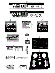 Decals (Tractor) parts for White Outdoor Front-Mount Mower 134-013-190 / 1994 from AppliancePartsPros.com