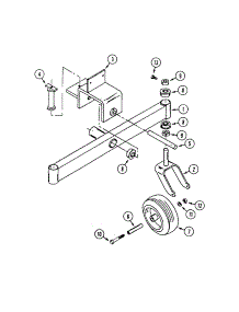 Dual Tail Wheel parts for White Outdoor Front-Mount Mower 134-013-190 / 1994 from AppliancePartsPros.com