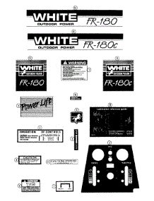 Decals (Tractor) parts for White Outdoor Front-Mount Mower 135-013-190 / 1995 from AppliancePartsPros.com
