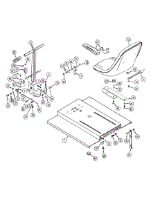 Seat Lid & Steering parts for White Outdoor Front-Mount Mower 135-013-190 / 1995 from AppliancePartsPros.com