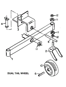 Dual Tail Wheel Assembly parts for White Outdoor Front-Mount Mower 130-013-190 / 1990 from AppliancePartsPros.com