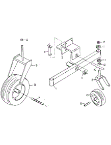 Single & Dual Tail Wheel Assembly parts for White Outdoor Front-Mount Mower 139-013-190 / 1989 from AppliancePartsPros.com