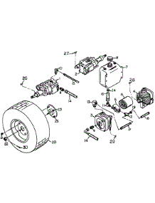 Wheel Motor & Pump Assembly parts for White Outdoor Front-Mount Mower 139-013-190 / 1989 from AppliancePartsPros.com