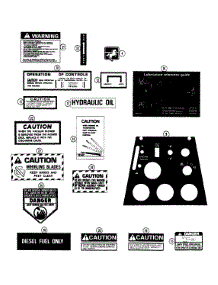 Decals parts for White Outdoor Front-Mount Mower 135-028-190 / 1995 from AppliancePartsPros.com