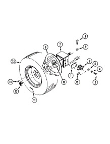 Drive Wheels parts for White Outdoor Front-Mount Mower 135-028-190 / 1995 from AppliancePartsPros.com