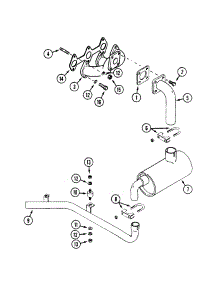 Exhaust System parts for White Outdoor Front-Mount Mower 135-028-190 / 1995 from AppliancePartsPros.com