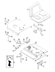 Seat, Lid And Rear Cover parts for White Outdoor Front-Mount Mower 135-028-190 / 1995 from AppliancePartsPros.com