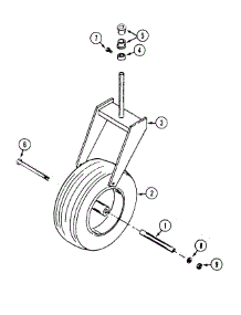Single Tail Wheel parts for White Outdoor Front-Mount Mower 135-028-190 / 1995 from AppliancePartsPros.com