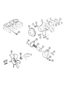 Water Pump, Thermostat, Temperature Sender parts for White Outdoor Front-Mount Mower 135-028-190 / 1995 from AppliancePartsPros.com