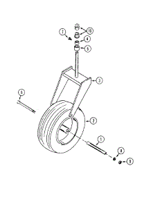 Single Tail Wheel parts for White Outdoor Front-Mount Mower 135-018-190 / 1995 from AppliancePartsPros.com