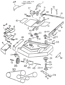 52-Inch Mower Deck (0052-T) parts for White Outdoor Front-Mount Mower 137-004-190 / 1988 from AppliancePartsPros.com