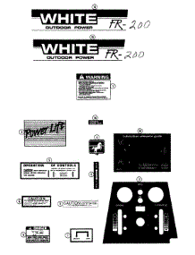 Decals (Tractor) parts for White Outdoor Front-Mount Mower 136-015-190 / 1996 from AppliancePartsPros.com