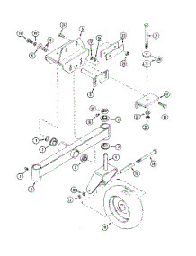 Dtw 10 Dual Tail Wheel parts for White Outdoor Front-Mount Mower 136-015-190 / 1996 from AppliancePartsPros.com